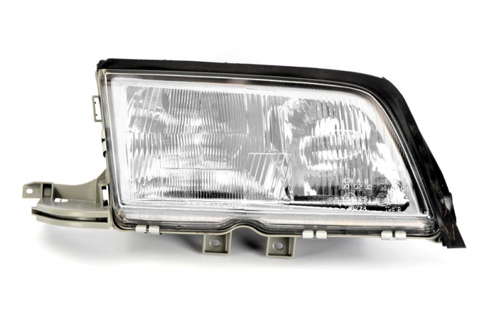 Far dreapta H1/H7, hydraulic, interior argintiu, semnalizator transparent MERCEDES Clasa C W202 intre 1993-1997 [1]