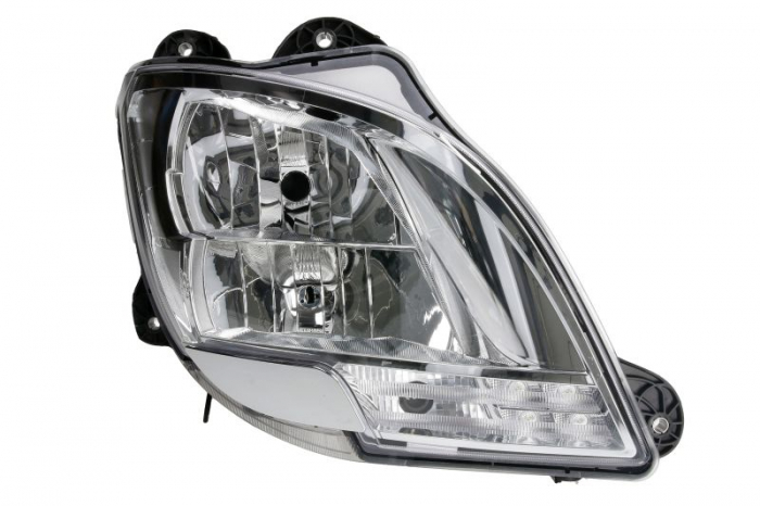 Far dreapta (H1/H7/LED/PY21W, electric, fara motor, cu lumini zi, culoare interior: crom, culoare semnalizator: transparent) potrivit DAF XF 106 10.12- [1]