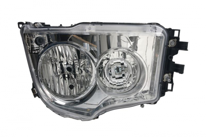 Far dreapta (H1/H7/PY21W/W5W, manual, cu lumini zi, culoare interior: crom, culoare semnalizator: transparent) potrivit MERCEDES ANTOS, AROCS 07.12- [1]