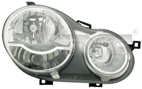 Far dreapta (H1/H7, reglaj electric, cu motoras, fundal cromat) VW POLO 2001-2005 [1]