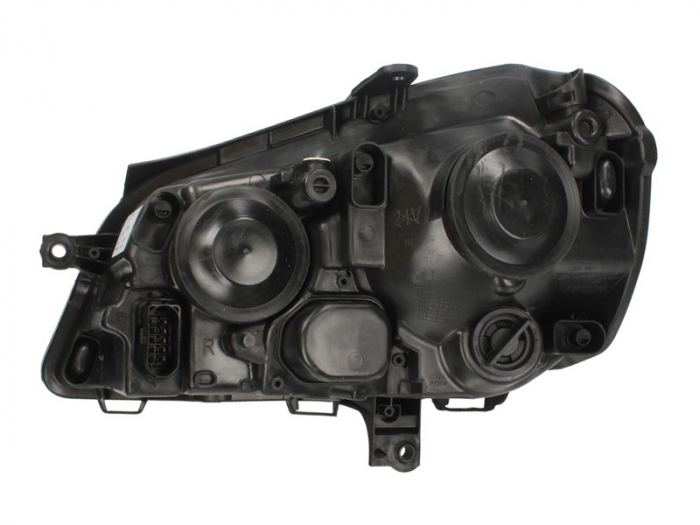 Far dreapta (H1/H7, reglaj electric, cu motoras, fundal cromat) VW POLO 2005-2009 [2]