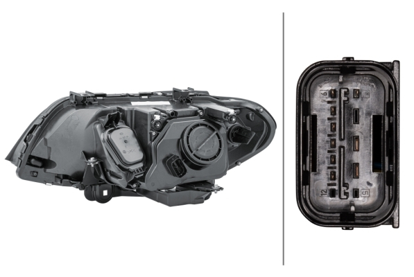 Far dreapta (H1/H7, reglaj electric, cu motoras, fundal transparent) BMW X5 (E53) 2003-2006 [2]