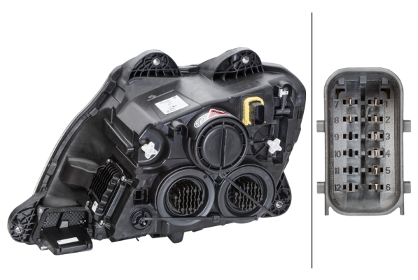 Far dreapta (H1/LED/PY21W, manual, insertii crom, Semnalizator transparent) DAF CF, XF dupa 2012 [2]