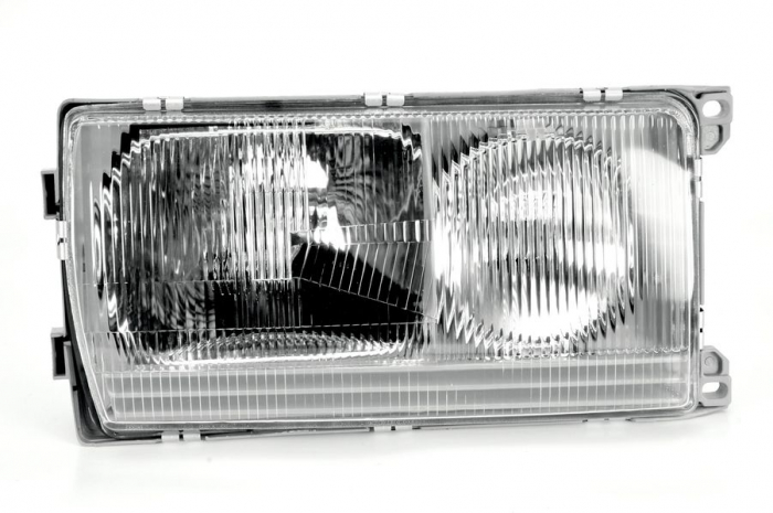 Far dreapta H3/H4, pneumatic, interior argintiu, semnalizator transparent MERCEDES W123 intre 1976-1985 [1]