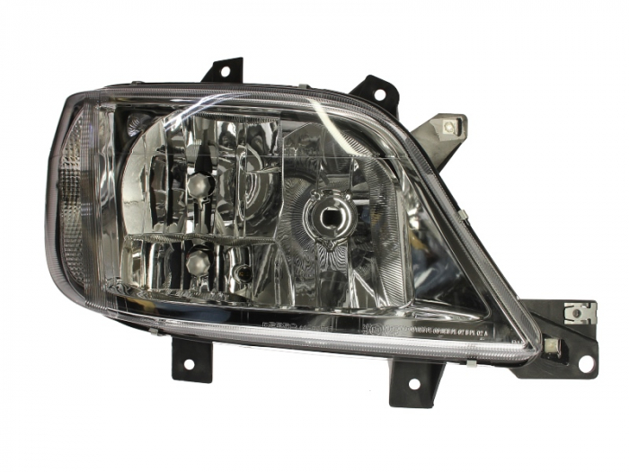 Far dreapta (H3/H7, reglaj electric, fundal cromat, fundal transparent) MERCEDES SPRINTER 2000-2002 [1]