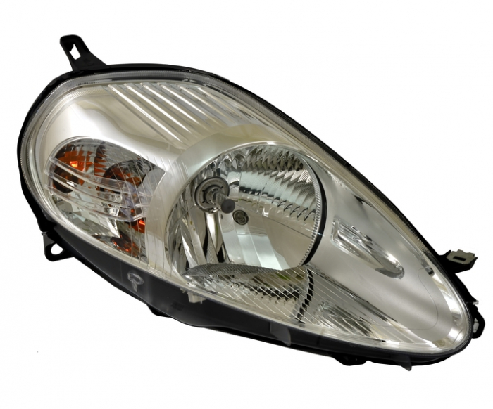 Far dreapta (H4, electric, cu motoras, fundal argintiu) FIAT PUNTO 2005-2012 [1]
