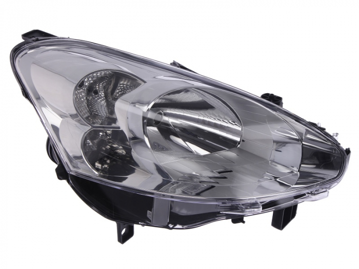 Far dreapta (H4, electric, cu motoras, fundal argintiu, Semnalizator argintiu) PEUGEOT PARTNER, CAROSERIE/2012-2015 [1]