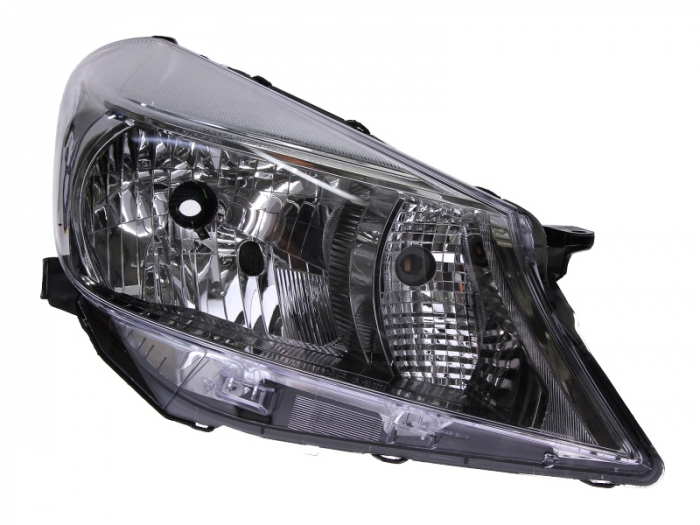 Far dreapta (H4, electric, cu motoras, fundal cromat) TOYOTA YARIS [1]
