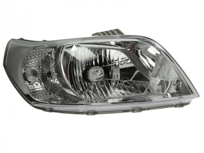Far dreapta H4, electric, cu motoras,interior crom, semnalizator transparent CHEVROLET AVEO 2 II intre 2008-2011 [3]