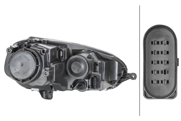 Far Dreapta (H7/H7/PY21W/W5W, electric, cu motor, halogen, culoare semnalizator: alb) potrivit VW GOLF V, JETTA III -10.10 [2]