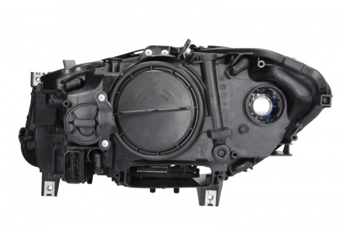 Far dreapta (H7/LED/PY24W, electric, cu motoras, fundal cromat, fundal transparent) BMW Seria 5 2009-2013 [2]