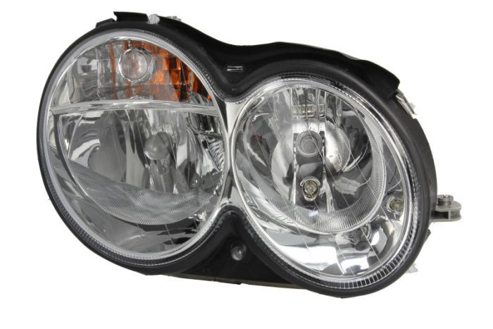 Far dreapta (H7/PY21W/W5W, electric, cu motoras, fundal cromat, fundal portocaliu) MERCEDES Clasa CLK (A209), CLK (C209) [1]