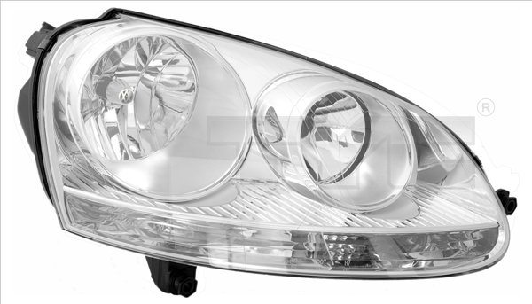 Far dreapta (H7, reglaj electric, cu motoras, fundal cromat) VW GOLF V, JETTA III [1]