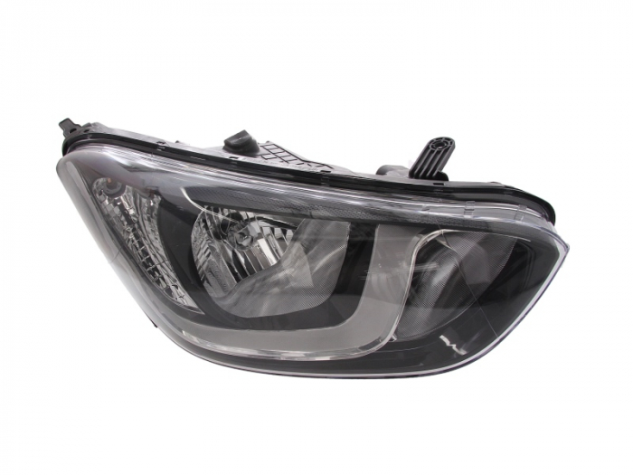 Far dreapta (H7, reglaj electric, fundal cromat, Semnalizator argintiu) HYUNDAI I20 2008-2015 [1]