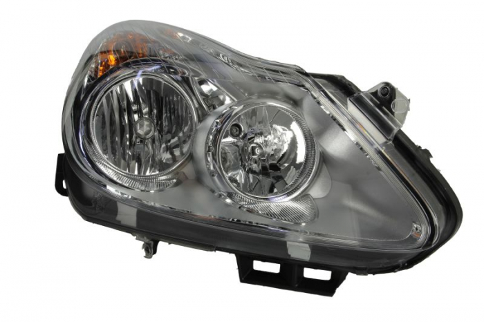Far fata Dreapta (halogen, H1/H7/W5W, electric, cu motor, culoare insertie: cromat, culoare semnalizator: transparent) potrivit OPEL CORSA D, CORSA D/HATCHBACK -11.10 [1]