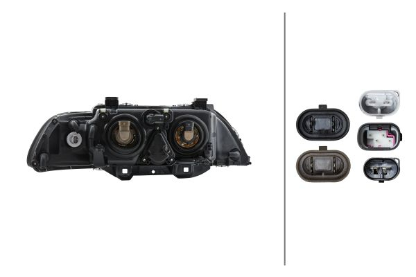 Far fata Stanga (halogen, H21W/H7/H7, electric, cu motor, bec, culoare semnalizator: galben) potrivit BMW 5 (E39) 11.95-05.04 [4]