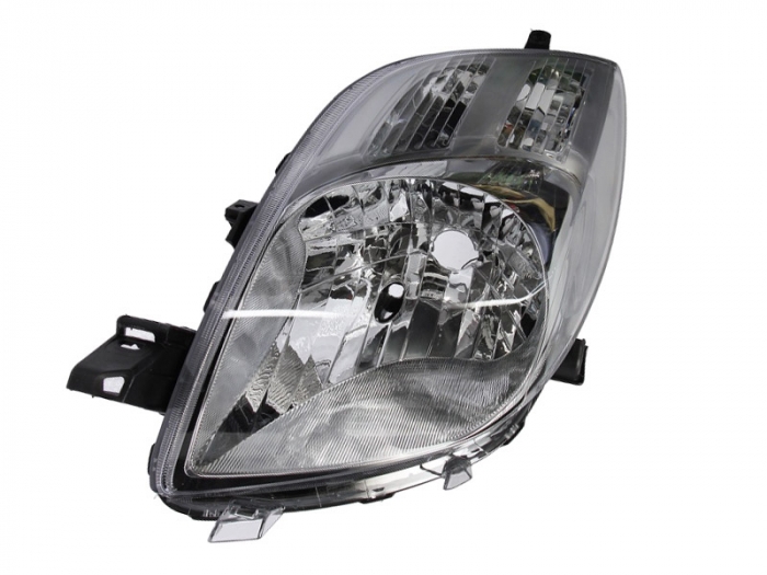 Far fata Stanga (halogen, H4, electric, cu motor, culoare semnalizator: transparent) potrivit TOYOTA YARIS -03.09 [1]