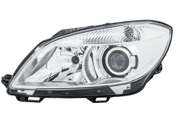 Far stanga (2*H7, reglaj electric, cu motoras,cu iluminare in viraje, fundal cromat) SKODA FABIA, ROOMSTER 2010-2015 [1]