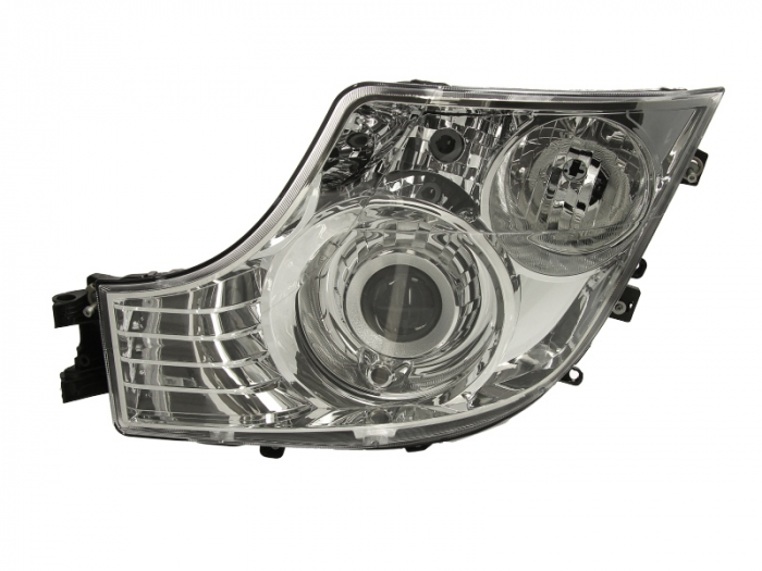 Far stanga (D1S/H1, manual, culoare interior: crom, culoare semnalizator: alb) potrivit MERCEDES ACTROS MP4 / MP5 07.11- [1]