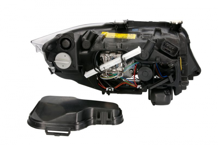 Far stanga (D1S/H7, reglaj electric, cu motoras, fundal negru, fundal transparent) BMW Seria 3 2004-2012 [2]