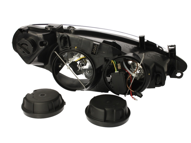 Far stanga (H1/H7, reglaj electric, cu motoras, fundal negru) PEUGEOT 307 2000-2007 [2]