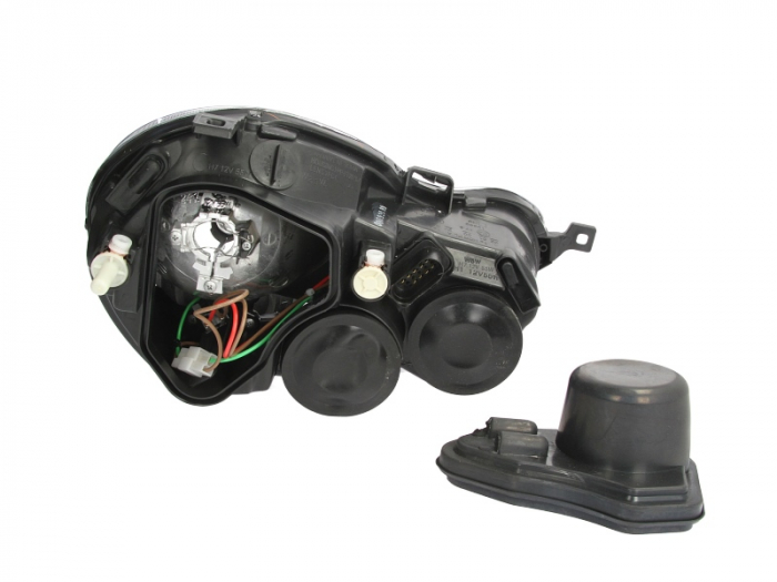Far stanga (H1/H7, reglaj electric, fundal cromat) VW POLO 2001-2005 [3]