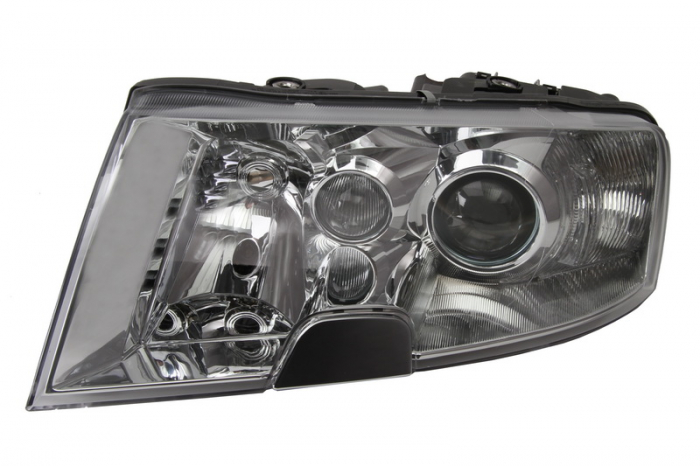 Far stanga (H3/H7, reglaj electric, cu motoras, fundal cromat) SKODA SUPERB 2001-2008 [2]
