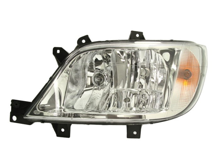 Far stanga (H3/H7, reglaj electric, cu motoras, fundal portocaliu) MERCEDES SPRINTER 2003-2006 [1]