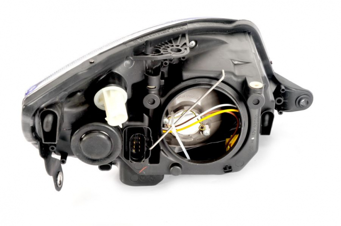 Far stanga (H4, electric, cu motoras, fundal cromat) SKODA FABIA, ROOMSTER 2006-2010 [3]