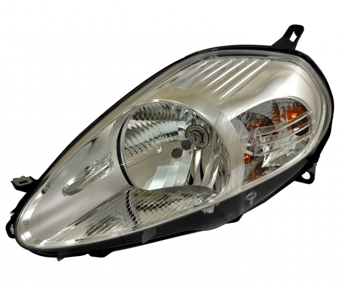 Far stanga H4, electric, cu motoras, interior argintiu FIAT GRANDE PUNTO, PUNTO, PUNTO EVO intre 2005-2018 [1]