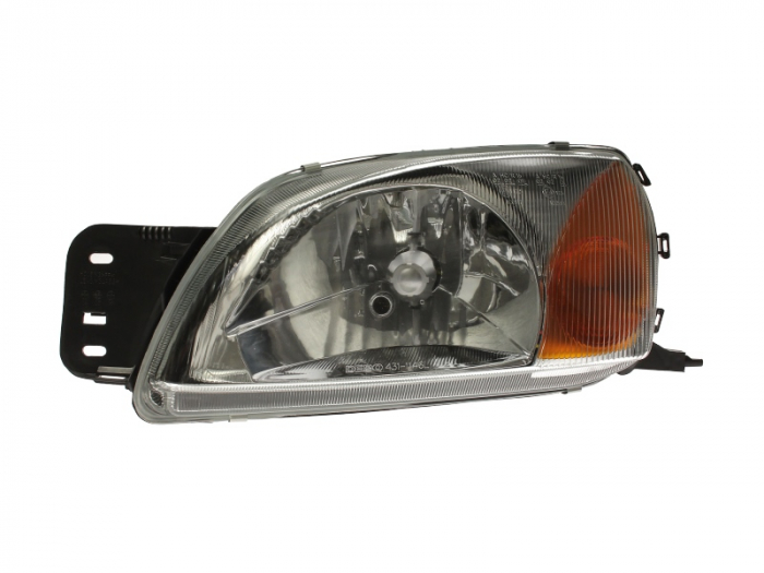 Far stanga (H4/P21W, reglaj electric, cu motoras, fundal cromat, fundal galben) FORD FIESTA MAZDA 121 1995-1999 [1]