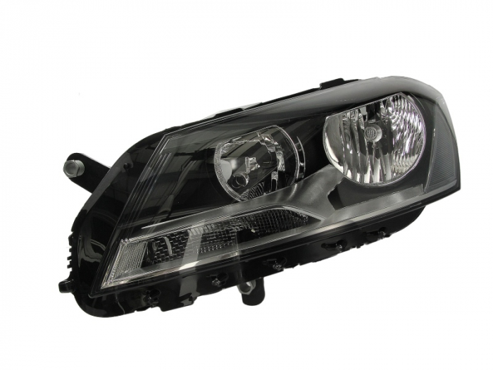 Far stanga H7, electric, cu motoras, fundal negru/cromat VW PASSAT B7 intre 2010-2014 [2]