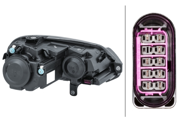 Far Stanga (H7/H7/PSY24W/W21W/W5W, electric, cu motor, halogen) potrivit VW EOS 01.11-08.15 [2]
