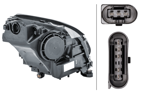 Far stanga (H7/PY21W, reglaj electric, cu motoras, fundal argintiu, fundal transparent) MERCEDES Clasa R (W251, V251) [2]