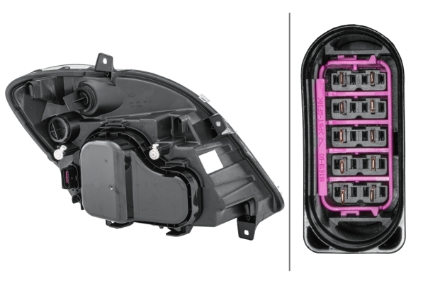 Far stanga (H7/PY21W/W5W, electric, cu motoras, fundal argintiu) MERCEDES SPRINTER 3,5-T (906), SPRINTER 3-T (906), SPRINTER 4,6-T (906), SPRINTER 5-T (906) [2]