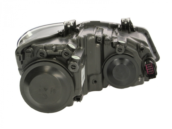 Far stanga (H7/PY21W/W5W, electric, cu motoras, fundal negru/insertii crom, fundal portocaliu) VW POLO 2009-2014 [2]