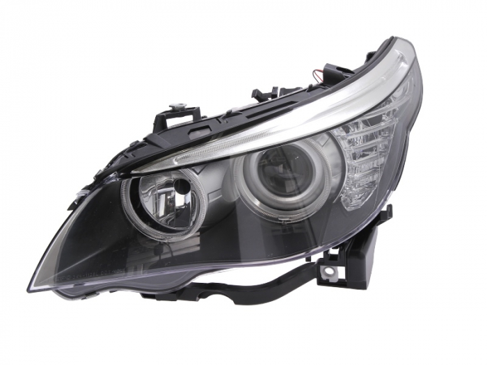 Far stanga (H7, reglaj electric, cu motoras, fundal negru) BMW Seria 5 2003-2007 [1]