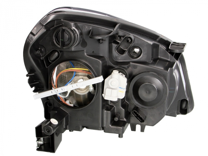 Far stanga (H7, reglaj electric, cu motoras, fundal negru/insertii crom) NISSAN QASHQAI I [2]