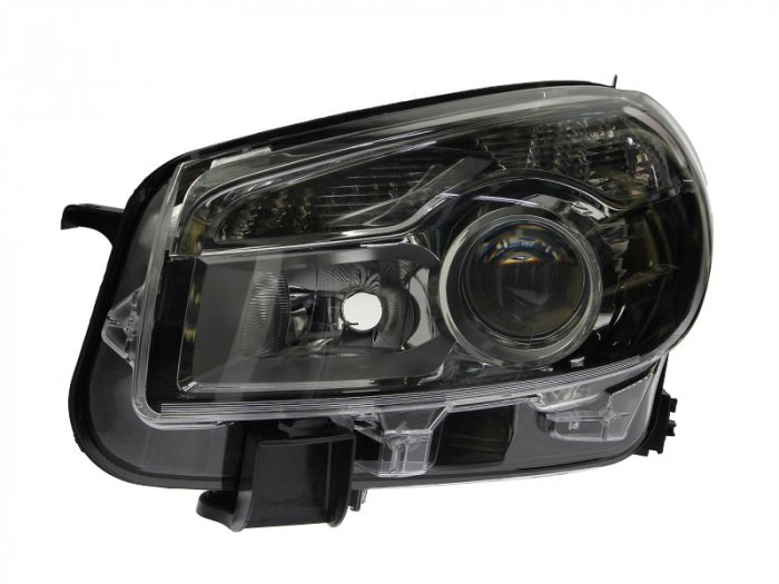 Far stanga (H7, reglaj electric, fundal negru/insertii crom) NISSAN QASHQAI I [1]