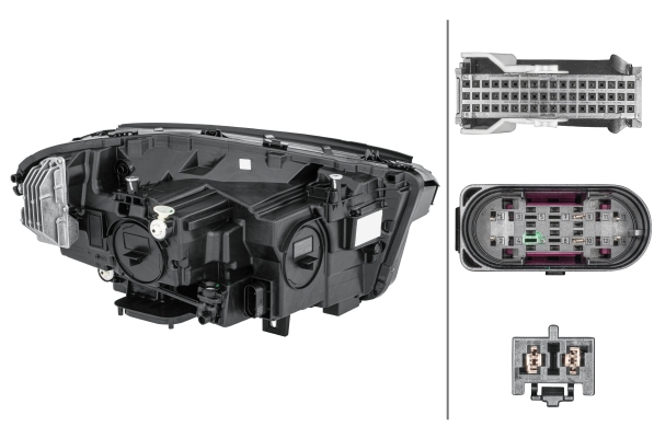 Far Stanga (LED, cu motor, fara controler LED) potrivit MERCEDES GLA (H247) 02.00- [2]