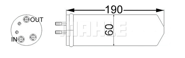 Filtru uscator AC KIA CARNIVAL II 2.5/2.9D/3.5 intre 2001-2006 [1]
