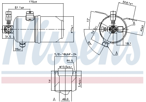 Filtru uscator AC MERCEDES SLK (R170); CHRYSLER CROSSFIRE 2.0/2.3/3.2 intre 1996-2008 [1]