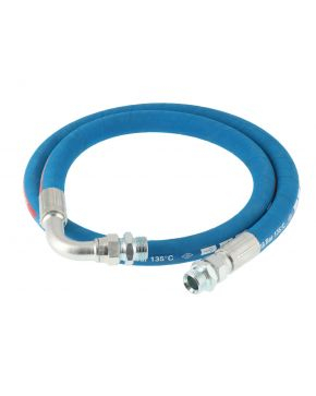Furtun pneumatic drept AIRPRESS, hibrid, presiune maxima: 105 bar, lungime: 2m, cu cuplaje rapide [1]