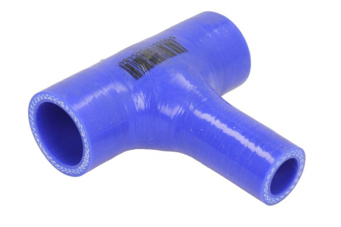 Furtun silicon sistem racire 19mmx60/105mm (T-conector; reducere, culoare albastru, -60/260°C, presiune de indoire: 0,7 MPa) [1]