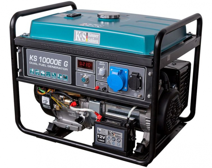 Generator, tip: LPG/Petrol 230V, putere motor 18 HP, putere maxima: 8kW, curent nominal: 34,8A, stecher: 1x12V DC, 1x16A (230V), 1x32A (230V); pornire: electric/manual [2]