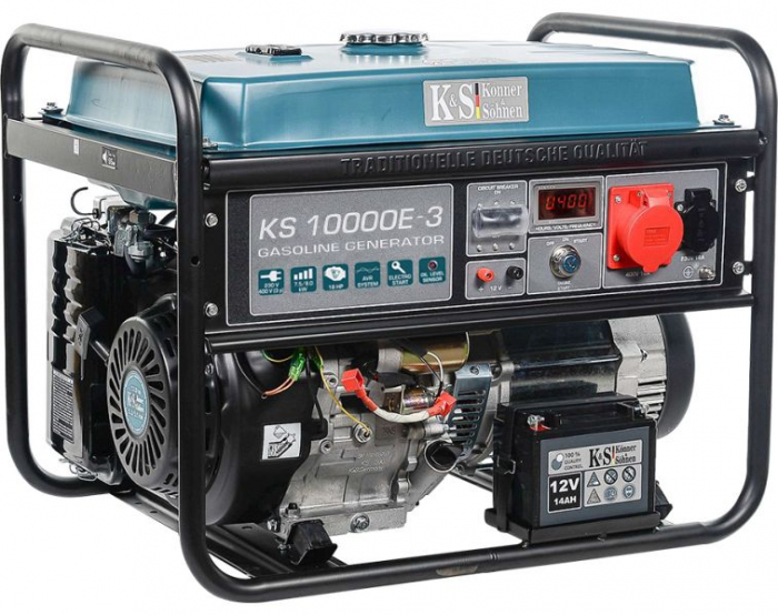 Generator, tip: Petrol 230/400V, putere motor 18 HP, putere maxima: 8kW, curent nominal: 34,8A, stecher: 1x12V DC, 1x16A (230V), 1x16A (400V); pornire: electric/manual [2]