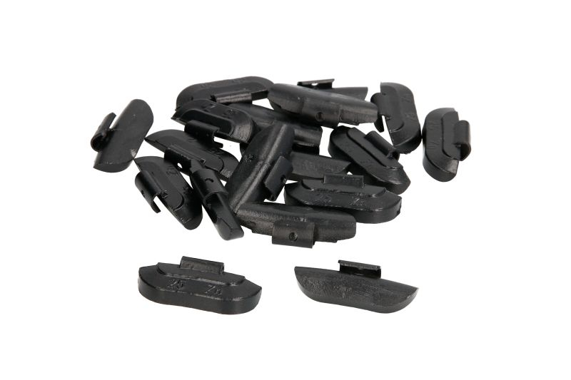 Greutate vulcanizare, galvanizat, negru, 25g, pentru jante din otel; zinc (pret pt: 100buc) [1]