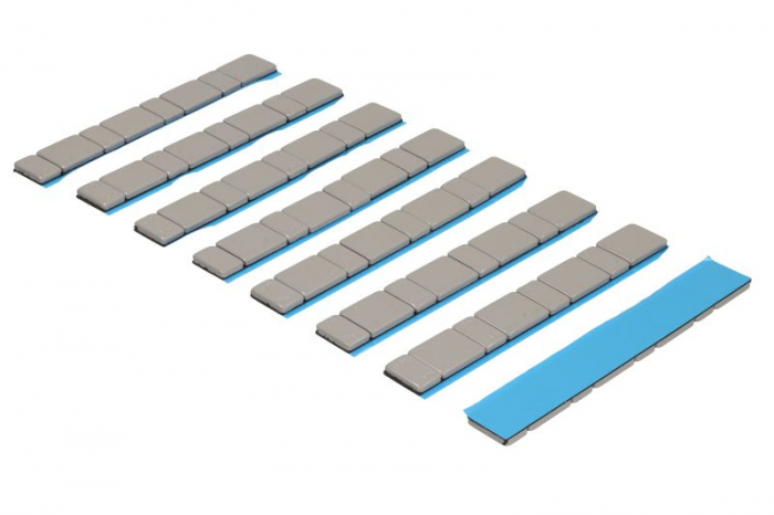 Greutate vulcanizare oţel, argintiu, 5/10g, 4x10g; 4x5g, banda larga; pictura; zincat (pret pt: 100buc) [2]