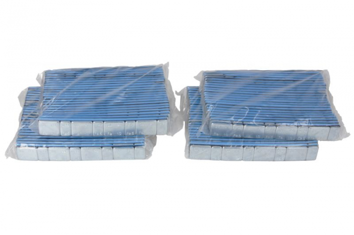 Greutate vulcanizare oţel, argintiu, 5/10g, 4x10g; 4x5g, banda larga; zincat (pret pt: 100buc) [3]