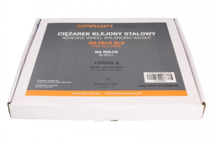 Greutate vulcanizare oţel, argintiu, 5g, 1200x5g, banda larga; se ruleaza 6 kg; zincat [1]